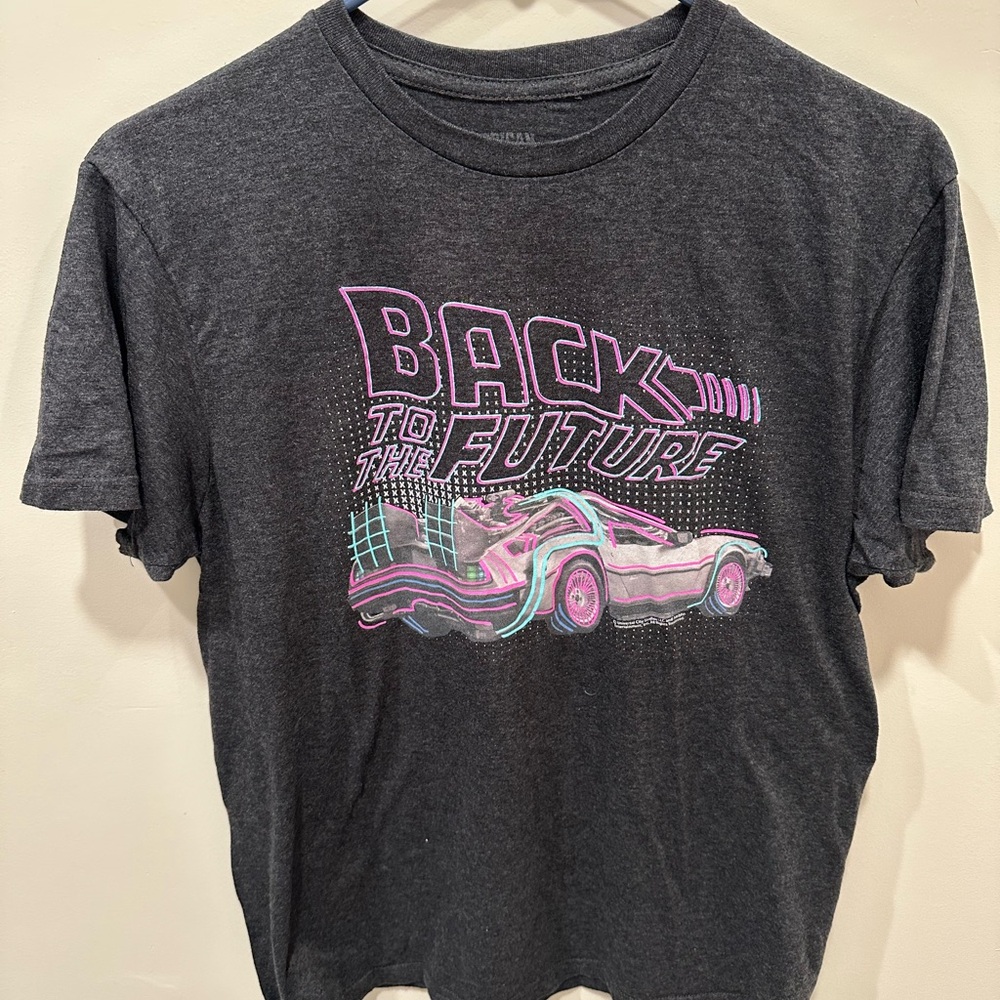 Universal Studios Back to the Future Graphic Women’s Tee - Charcoal